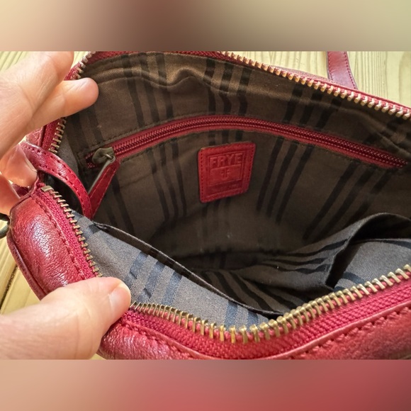 Frye Purse Handbag Red Crossbody - Picture 3 of 6